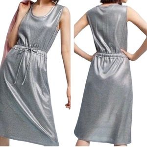 Dolan for Anthropologie Metallic Ribbed Tank Dress